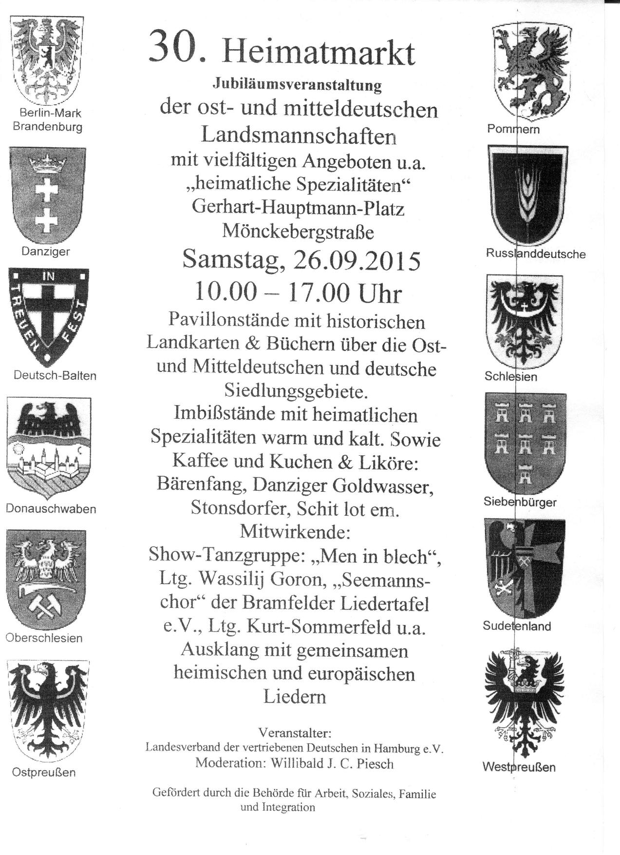 Einladung zum Heimatmarkt am 26.9.2015